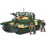 Конструктор танк украинской армии Т72 - 471 деталь фигурки воинов ЗСУ -  Kids Bricks   KB 1130 - изображение
