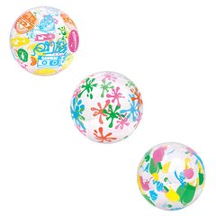 Пляжные мячи, игрушки  - фото  Надувной мяч Intex диаметром 51 см, с яркими рисунками, 31036