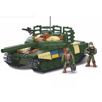 Kids Bricks  KB 1130 - Конструктор танк української армії Т72 - 471 деталь фігурки воїнів ЗСУ