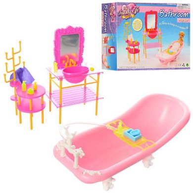 2913  - Меблі для ляльки Ванна кімната, умивальник, етажерка, аксесуари