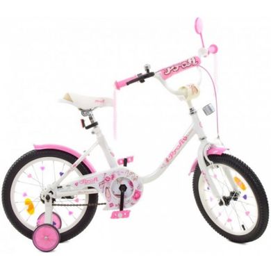 Детский двухколесный велосипед для девочки PROFI 16 дюймов, Ballerina, цвет белый,  Y1685