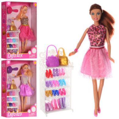 Фото товару Лялька - модниця, з набором взуття та аксесуарів, Defa 8316