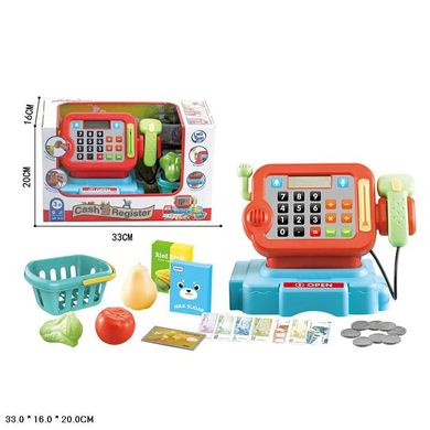 Фото товара - Набор - игрушечная касса, микрофон, продукты, монетки,  LT8802-5C