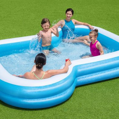 Великий надувний басейн, для дорослих с дітьми - лагуна, Besteway 54321