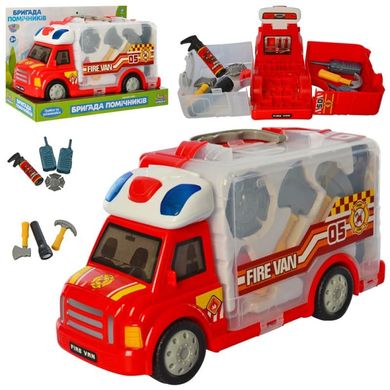 Фото товара - Пожарная машина с набором инструметов пожарника, набор,  М 5532