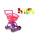Детская игровая тележка с продуктами, игра супермаркет, тележка с корзиной для катания и игрушек, 693