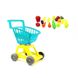 Детская игровая тележка с продуктами, игра супермаркет, тележка с корзиной для катания и игрушек, 693