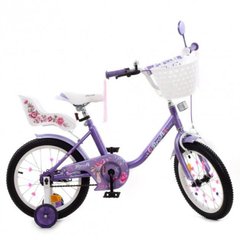 - фото Детский двухколесный велосипед PROFI 16 дюймов для девочки, фиолетовый (с креслом для куклы)