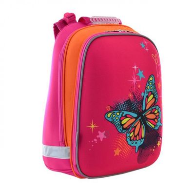 Фото товара - Ранец (школьный рюкзак на 1-3 класс) - каркасный школьный для девочки розовый - Бабочки, H-12, размер 38*29*15, 554579, 1 Вересня 554579