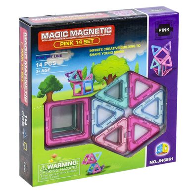 Магнитный конструктор "Magic Magnetic" на 14 элементов, JH6861​​​​​​​