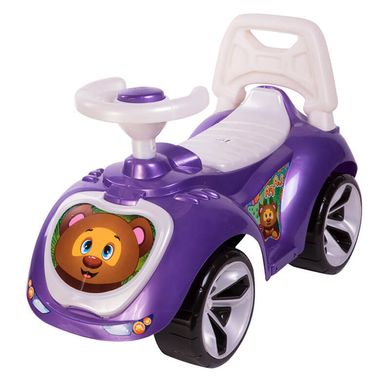 Каталка - машинка для малюків, оздоблена клаксоном, бузковий колір, для хлопчика або дівчинки, Оріон 758 Vi