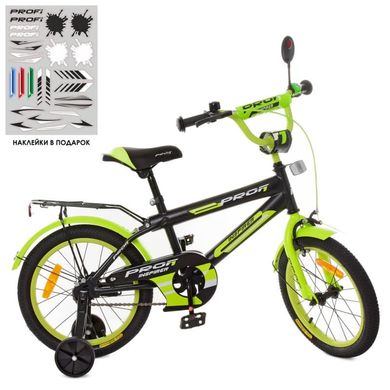 Детский двухколесный велосипед 16 дюймов (чорный), серия Inspirer, Profi Y16321