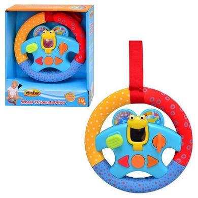 Фото товара - Детский руль Развивающая игрушка Кроха руль для малышей, с креплением для коляски, WinFun 0706-NL