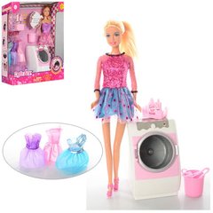 Кукла - хозяйка с набором одежды и стиральной машиной,  8323