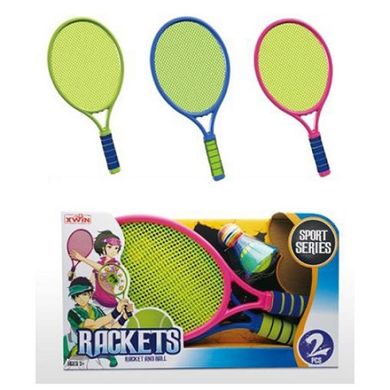 Фото товару Набір дитячих ракеток для бадмінтону та тенісу зі спеціальним воланчиком,  MR 0659