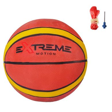 Фото товара - Резиновый Мяч для игры в баскетбол (размер 7, 600 г), Extreme motion  BB2117