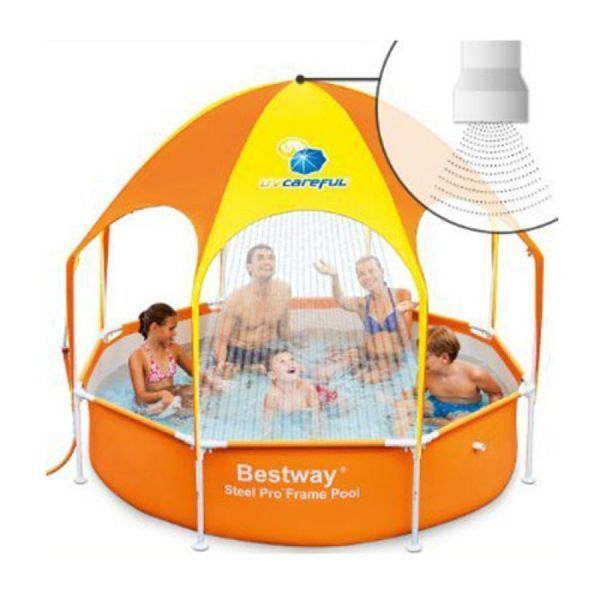Каркасний басейн з куполом і розпилювачем води  - Besteway 56432  - зображення