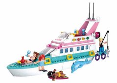 Фото товара - Конструктор - серия - Розовая мечта - яхта для морских прогулок, Sluban 0609 sl