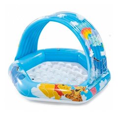 Надувные бассейны   - фото Детский надувной бассейн для малышей с навесом - Винни Пух