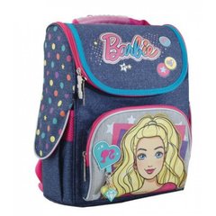 Фото товара - Ранец (школьный рюкзак на 1-3 класс) - каркасный школьный для девочки стильный джинс Барби, H-11 Barbie jeans, 553271, 1 Вересня 553271