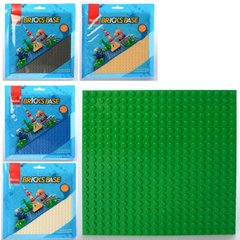 Панель - игровое поле для конструктора типа лего, 16 х 16 см, разные цвета, SLUBAN 0832