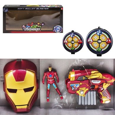 Фото товара - Игровой набор супергероя - железный человек, маска, пистолет, фигурка,   SB392