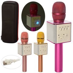 Микрофоны - фото Беспроводный bluetooth микрофон (колонка) с футляром, Q9