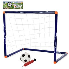 Футбольные ворота портативные с сеткой насосом и мячиком для игр в футбол,  MR 0891