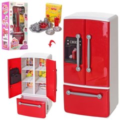 Будиночки, меблі для ляльок - фото Іграшковий холодильник для лялькової кухні з набором посуду  - замовити за низькою ціною Будиночки, меблі для ляльок в інтернет магазині іграшок Сончік
