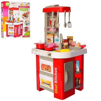 922-48A - Іграшкова кухня з функціональним миттям і безліччю аксесуарів, висота 72 см