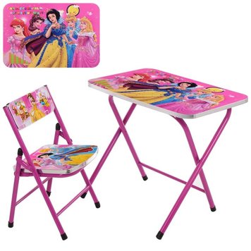 Bambi (Бамбі) A19-PR - Набір дитячої складних меблів (столик, стільчик) для дівчинки - принцеса