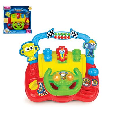 WinFun 0621-NL  - Детский интерактивный руль для малышей, звуковые и световые эффекты, машинки реагируют на взаимодействие с рулем