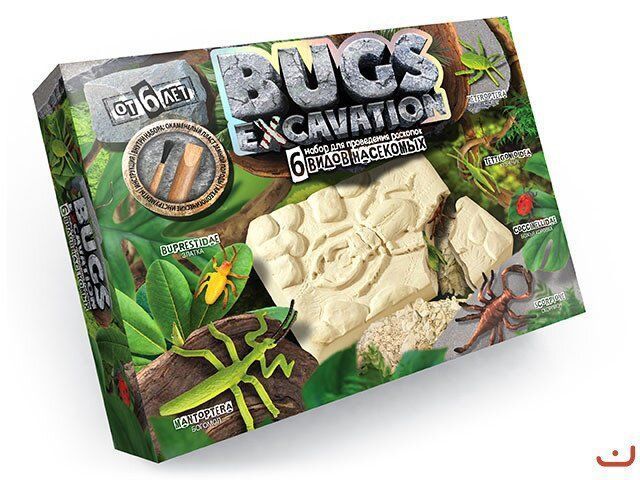 Набір для проведення розкопок Жуки, BUGS EXCAVATION, 5 різних випусків, ціна за один - Danko Toys BEX-01-01,02,03,04 - зображення