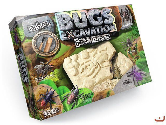 Набір для проведення розкопок Жуки, BUGS EXCAVATION, 5 різних випусків, ціна за один - Danko Toys BEX-01-01,02,03,04 - зображення