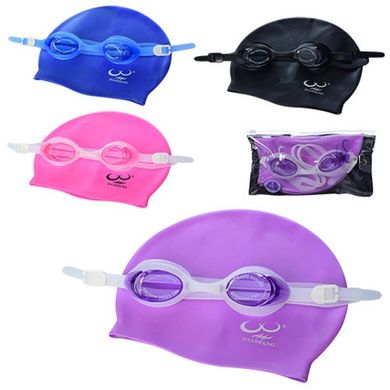Фото-  D25718  Набір для плавання і пірнання - окуляри + шапочка  у категорії Ласти, маски, трубки і окуляри для пірнання