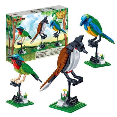 Конструктор - экзотические птицы (3 в 1),  408 деталей,   5123