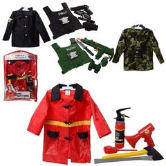 Детский игровой набор спасателя с накидкой (Полиция, военный, пожарник) с накидкой, F012-S012-M012