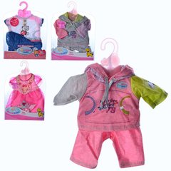BJ-414-DBJ-442-445A- - Одяг для пупса Baby born на вішалці, 4 види, BJ-414-DBJ-442-44