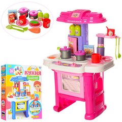 Детская кухня, посуда, духовка, продукты, звук, свет, игровой набор кухня, 16641G