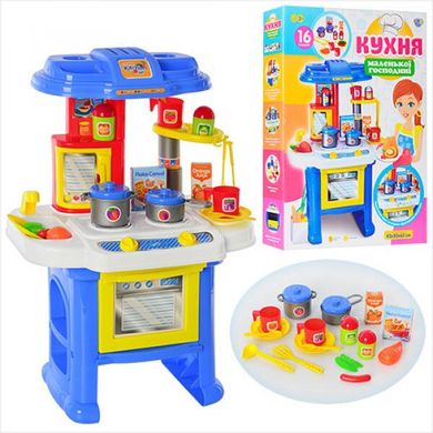 Фото товара - Детская кухня, посуда, духовка, продукты, звук, свет, игровой набор кухня, 16641G,  16641G