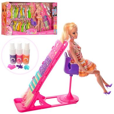 Фото товару Лялька з сукнями ігровий набір Перукар - Стиліст з набором перукаря і суконь,  68033