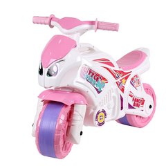 Мотоцикл для катания (бело-розовый) для девочек от 2 лет, производство Украина, ТехноК 5798