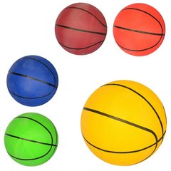Фото товара - Одноцветный резиновый баскетбольный мяч - микс цветов (размер 7), Extreme motion VA-0017-1