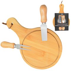 Полезные мелочи для кухни - фото Разделочная доска + ножи для порезки сыра, TL00151