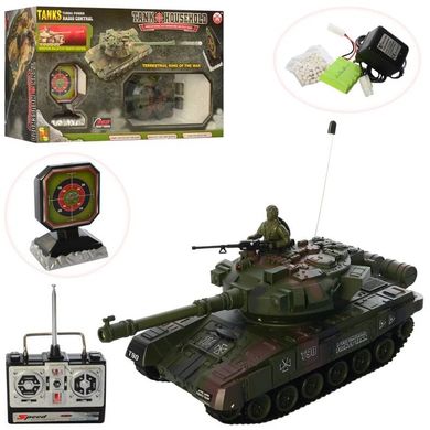 Игровой набор - танк на радиоуправлении, стреляющий шариками, мишень, YH4101D,  YH4101D