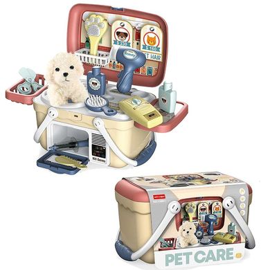 Игровой набор по уходу за собачкой, в корзинке - груминг для детей,  13M01