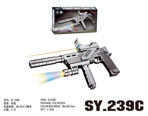 Фото товара - Игрушечное оружие - пистолет-автомат с лазерным прицелом,  239C D