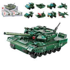 Набір конструкторів - військова техніка, літак, з можливістю зібрати танк - 8 в 1, Qman 42301