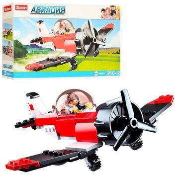 Конструктор из серии Авиация - самолет, 128 деталей, 0667E sl