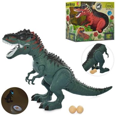 Игрушка динозавр Тиранозавр ходит, несет яйца, звуковые и световые эффекты
